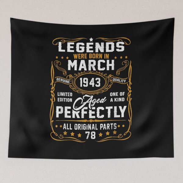 Item preview, Legends Were Born In March 1943 78th Birthday Gifts  designed and sold by sariyahharry.