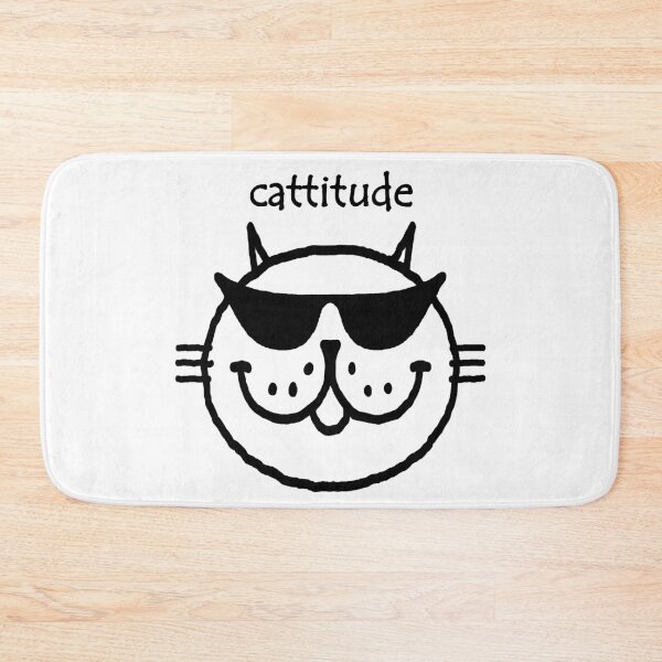 Item preview, cattitude. (black outline) designed and sold by RawSunArt.