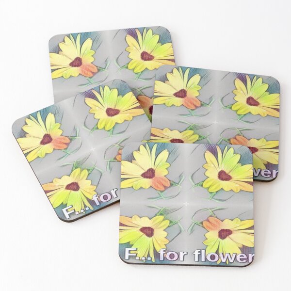Item preview,   F... for Flower x 4 (bluey grey/multicolours) designed and sold by Mara9.