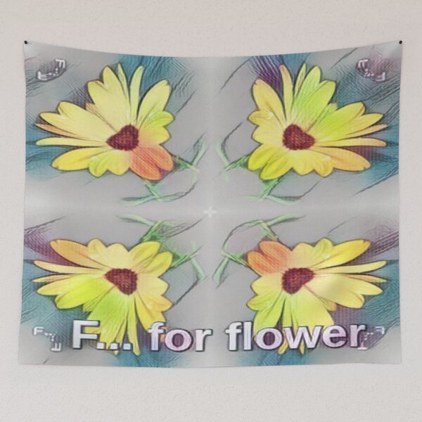 Item preview,   F... for Flower x 4 (bluey grey/multicolours) designed and sold by Mara9.