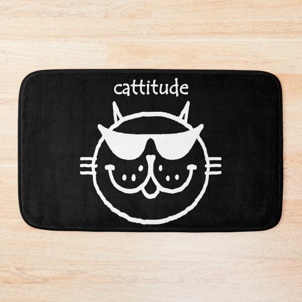 Item preview, cattitude. (white outline) designed and sold by RawSunArt.