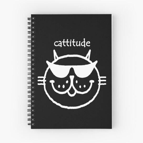 Item preview, cattitude. (white outline) designed and sold by RawSunArt.