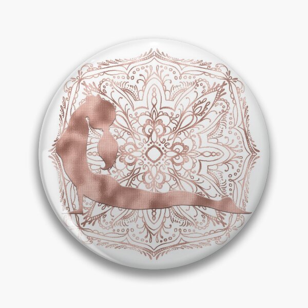 Item preview, Mandala with Cobra Yoga Pose (Rose Gold) designed and sold by squishyrainbow.