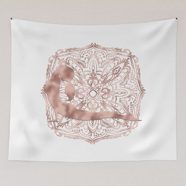 Item preview, Mandala with Cobra Yoga Pose (Rose Gold) designed and sold by squishyrainbow.