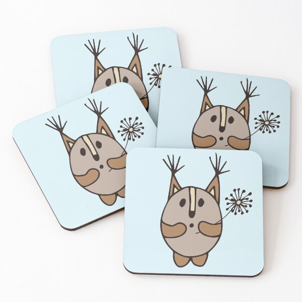 Item preview, Funny squirrel hand-drawn cartoon doodle style brown and beige color designed and sold by Doodlines.