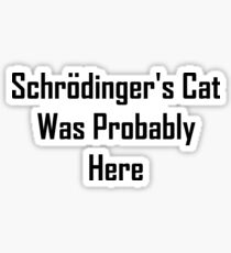 Schrodinger's Cat Was Probably Here Sticker