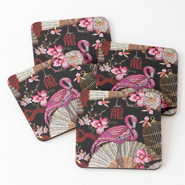 Item preview, Flamingo, fan, golden cage and sakura designed and sold by matrioshka.