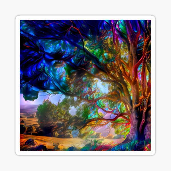 Redreaming Tree Series: Old Oak at Home Sticker