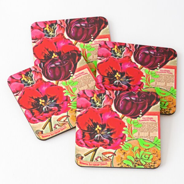 Item preview, Tulips Vintage Folk (Red) designed and sold by Aquila Light Pictures.