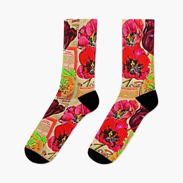Item preview, Tulips Vintage Folk (Red) designed and sold by Aquila Light Pictures.