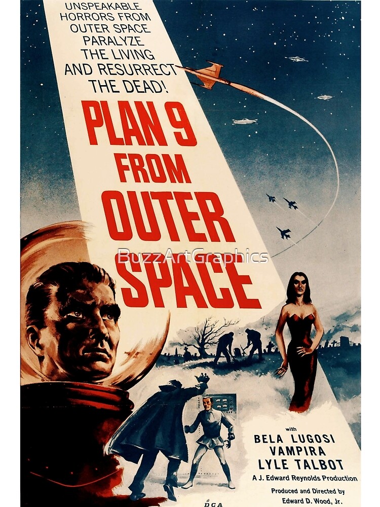 Plan 9 From Outer Space Retro Movie Pop Culture Art by BuzzArtGraphics