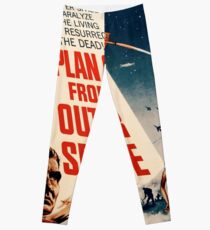Plan 9 From Outer Space Retro Movie Pop Culture Art Leggings