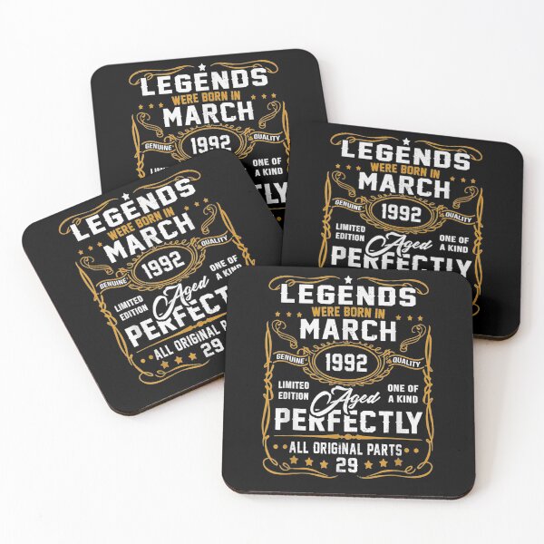 Item preview, Legends Were Born In March 1992 29th Birthday Gifts  designed and sold by christinero2.