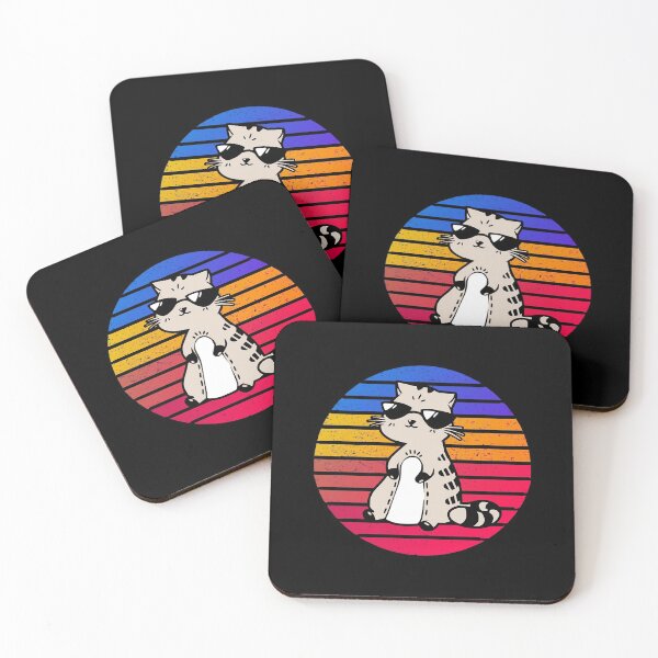 Item preview, Cute And Cool Funny Cat Vintage Retro Sunset  designed and sold by christophe92.