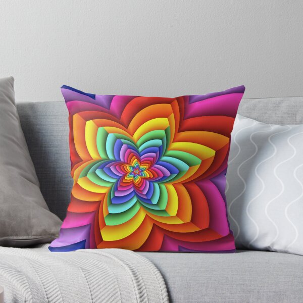 Item preview, Geometric Rainbow Flower  designed and sold by Kitty Bitty.
