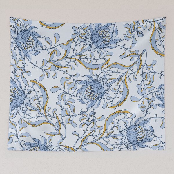 Item preview, Vintage Garden Blue Yellow designed and sold by Sandee ..