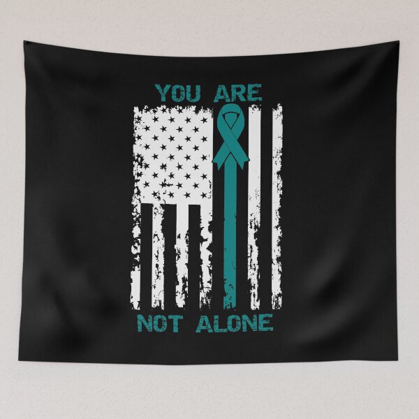 Item preview, Sexual Assault Awareness Teal Ribbon American Flag April designed and sold by liftdesign.