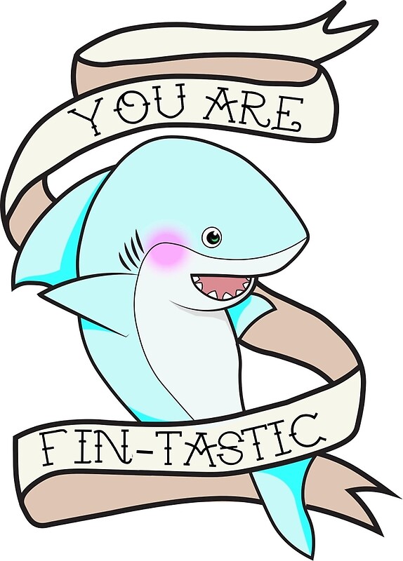 "You are Fin-Tastic Shark Pun Shirt" Greeting Cards by Eklecticshirts ...