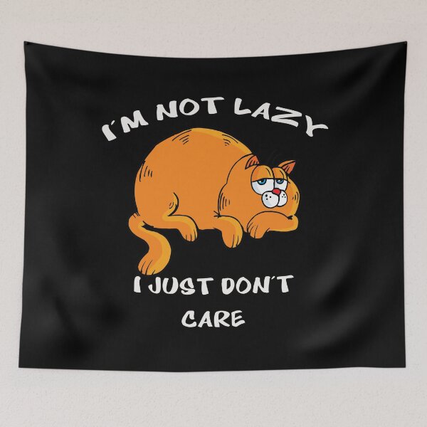 Item preview, I'm Not Lazy I Just Don't Care Cat Shirts and More designed and sold by Jungleful33.
