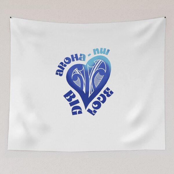 Item preview, AROHA-NUI - Big LOVE (SJB Designs) OCEAN BLUE designed and sold by Soybean-Turu.