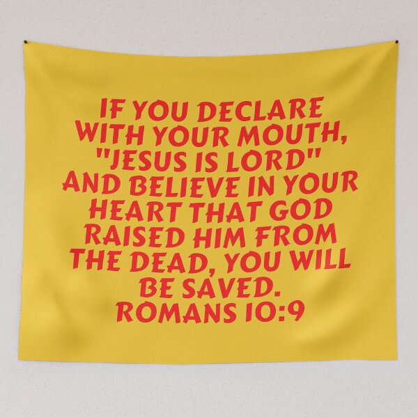 Item preview, Bible Verse Romans 10:9 designed and sold by Prayingwarrior.