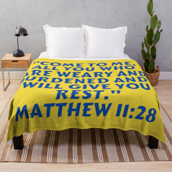 Artikelvorschau, Bibelvers Matthäus 11:28 entworfen und verkauft von Prayingwarrior.