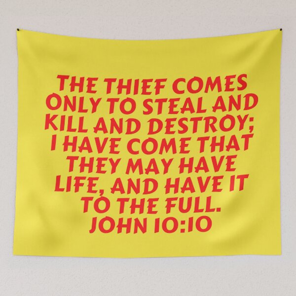 Item preview, Bible Verse John 10:10 designed and sold by Prayingwarrior.