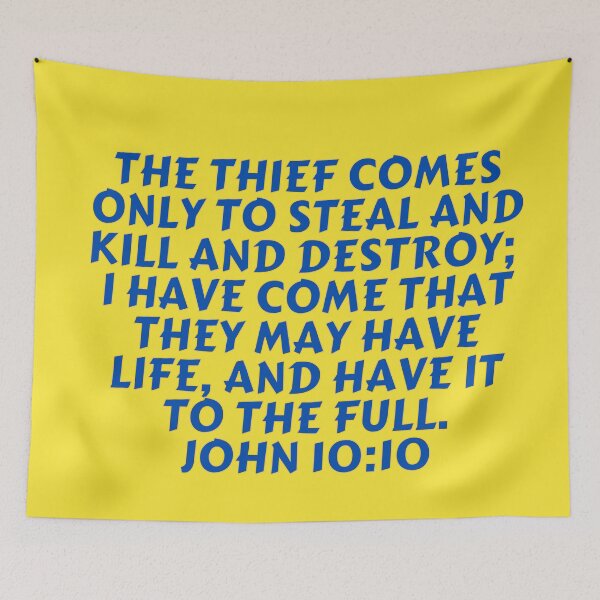 Item preview, Bible Verse John 10:10 designed and sold by Prayingwarrior.