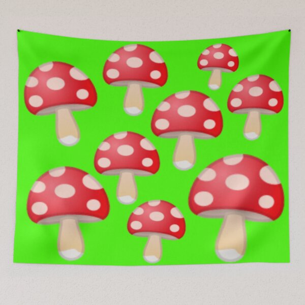 Item preview, Red Green Mushroom Pattern designed and sold by ZubiyaArt.