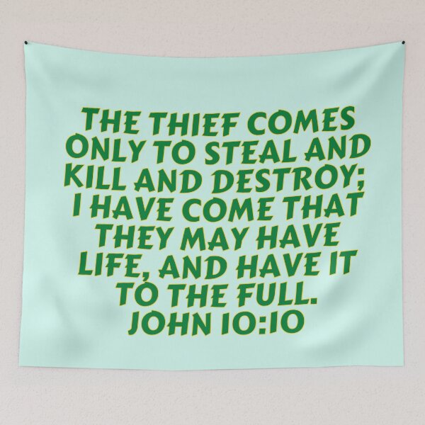 Item preview, Bible Verse John 10:10 designed and sold by Prayingwarrior.