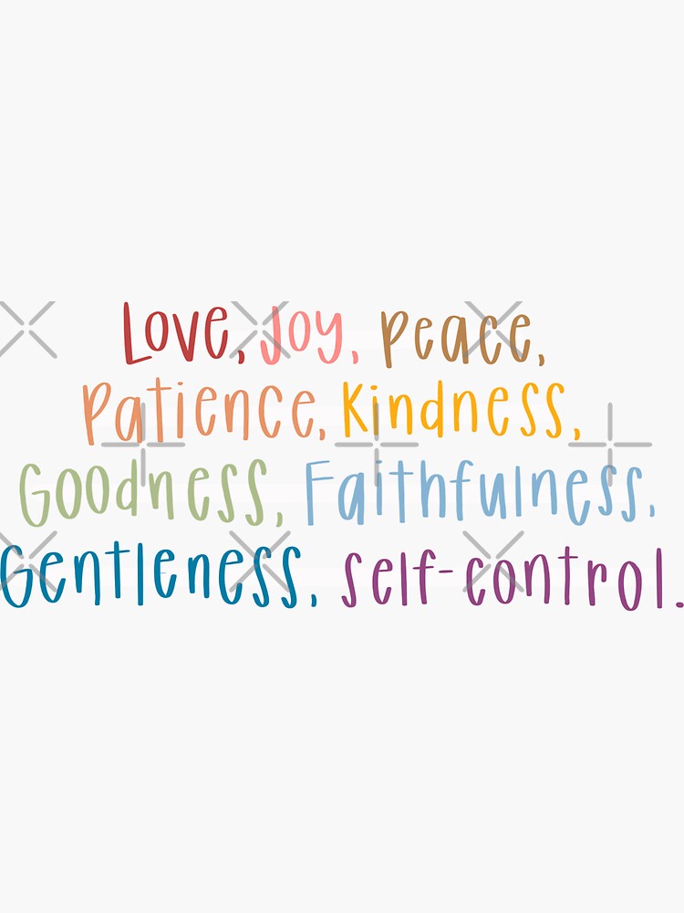 Thumbnail 3 of 3, Sticker, Fruits of the Spirit designed and sold by kaleyhoggle.