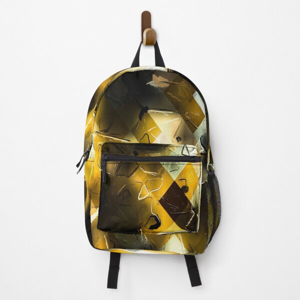 Item preview, geometric pixel pattern abstract background in yellow and black designed and sold by Mrvell.