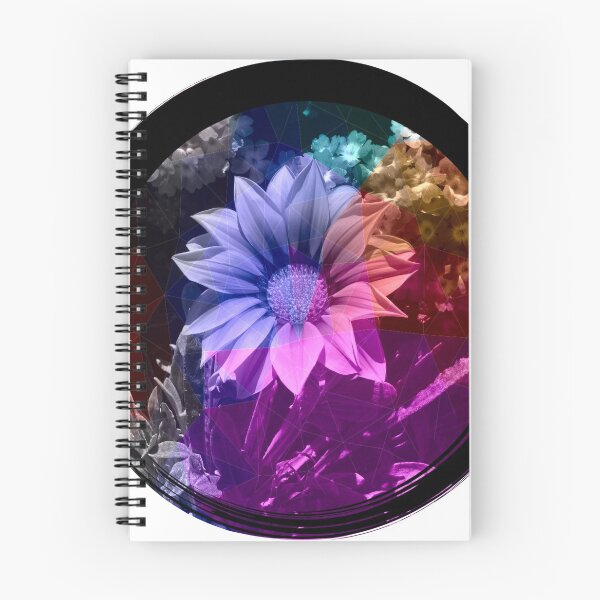 Aperçu de l'œuvre Fleur de Middaggoud géométrifiée avec des filtres colorés 3 créée et vendue par martwea.
