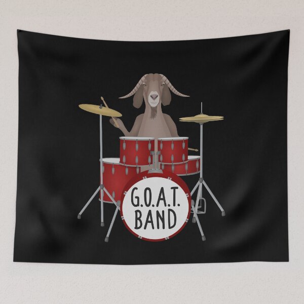 Item preview, G.O.A.T. drummer goat playing drums designed and sold by Tefra.