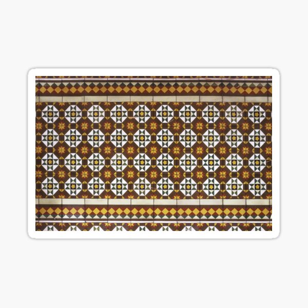 Traditional Nyonya Floor Tiles III in George Town Sticker