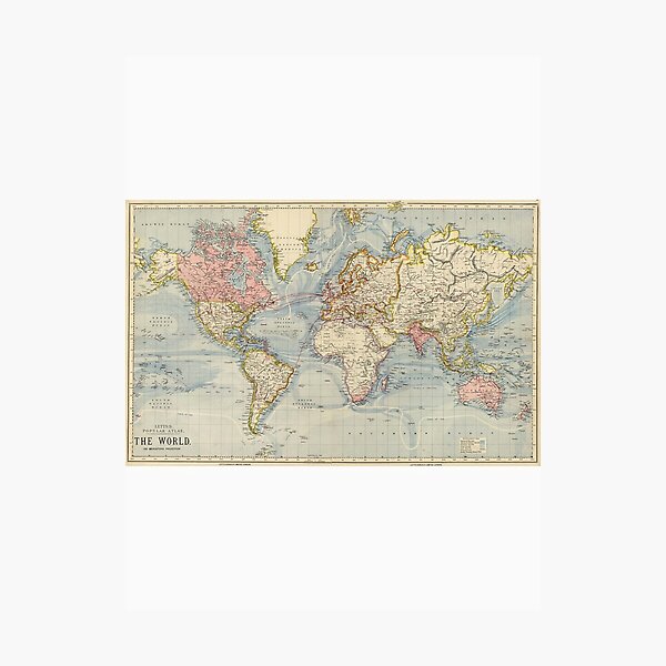 Item preview, Vintage Map of The World (1883) designed and sold by laurenmaya45.