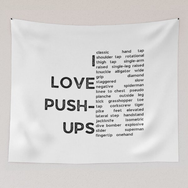 Item preview, I love pushups - Fitness - Black Text designed and sold by DrawingBoard.
