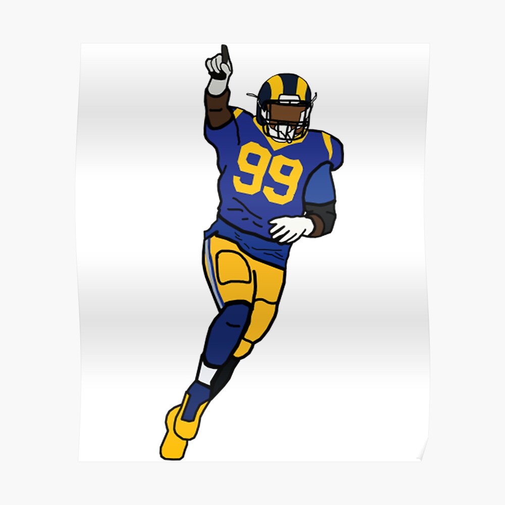 Aaron Donald Los Angeles Rams NFL Super Bowl Art Wall Room Poster