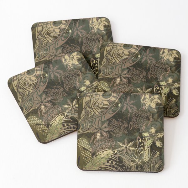 Item preview, Hawaiian - Polynesian Brown Watercolor Abstract designed and sold by sunnthreads.