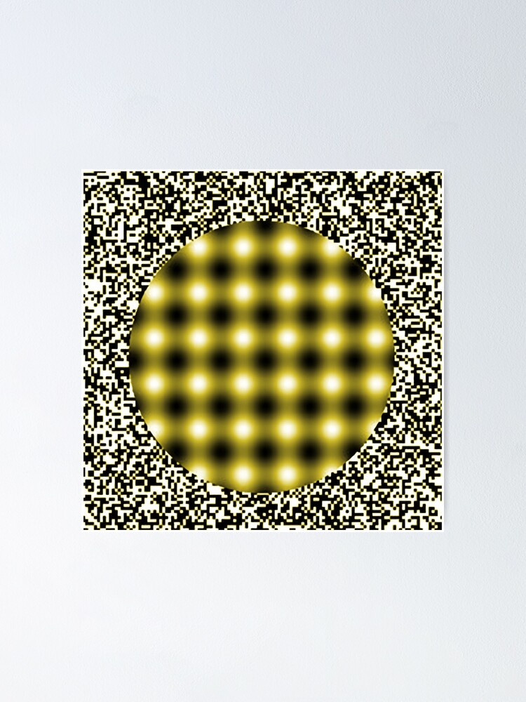 " Optical Illusion in Black and White yellow" Poster for Sale by TeAnne