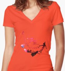 Cute Never Grow Up Women's Fitted V-Neck T-Shirt