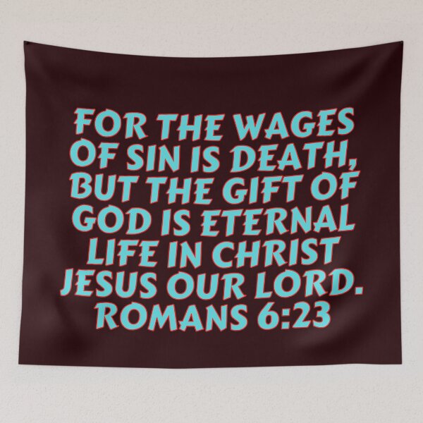 Item preview, Bible Verse Romans 6:23 designed and sold by Prayingwarrior.