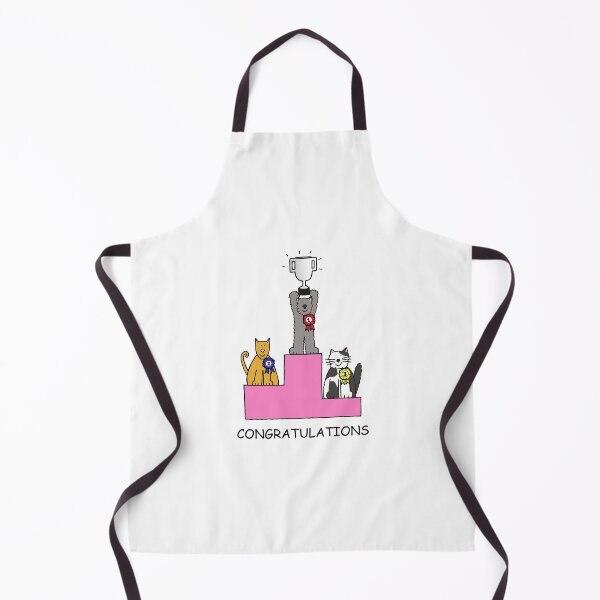 Item preview, Congratulations Cat Show Success Cartoon Cats with a Trophy designed and sold by KateTaylor.