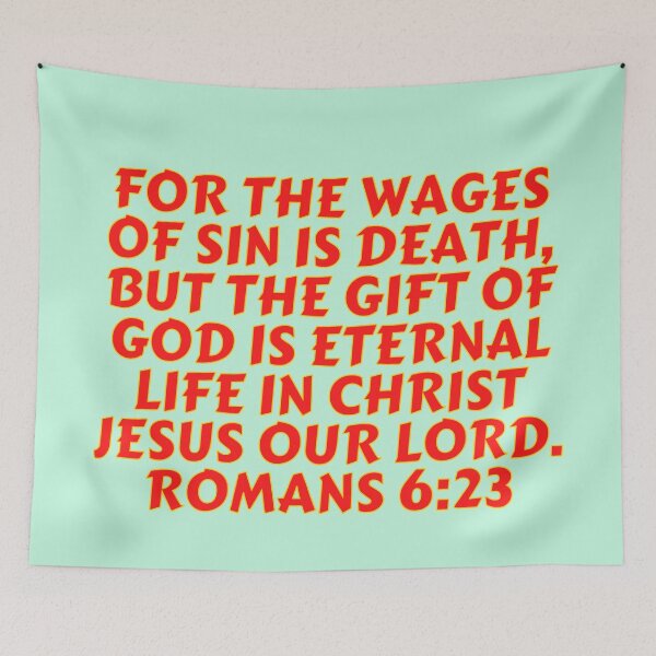 Item preview, Bible Verse Romans 6:23 designed and sold by Prayingwarrior.