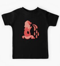 Der rote MERLION mit Wasser Kinder T-Shirt