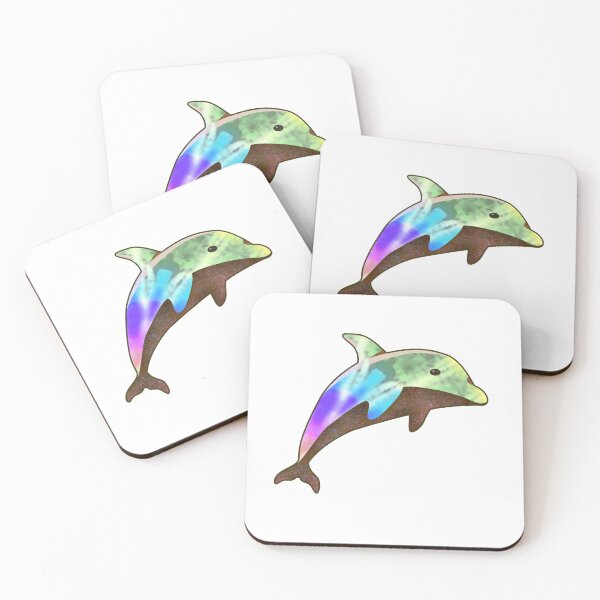 Item preview, Tie Dye Dolphin Colorful Brown designed and sold by Studio Bako.