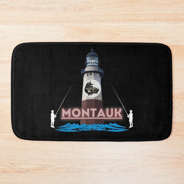 Item preview, Montauk New York Fishing Hot Spot Legend Lighthouse Striped Bass Famous Rock Surf Fishing  designed and sold by CBCreations73.