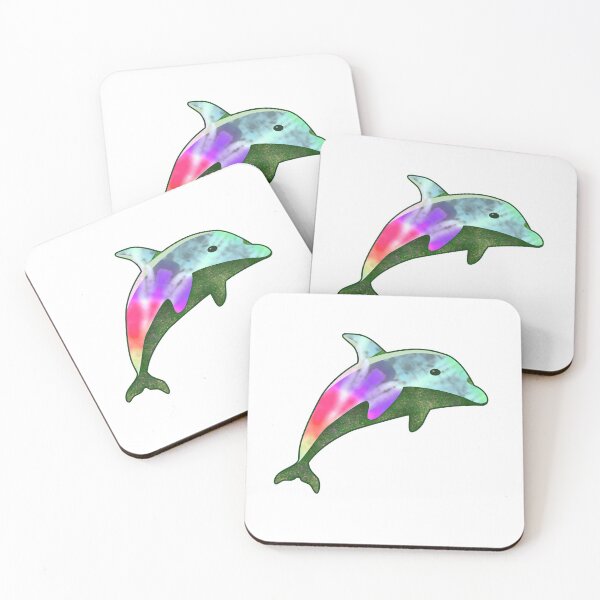 Item preview, Tie Dye Dolphin Colorful Green designed and sold by Studio Bako.