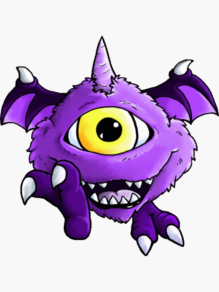 1 Eyed 1 Horned Flying Purple Eater "one eyed one horned flying purple people eater " Sticker for Sale by
