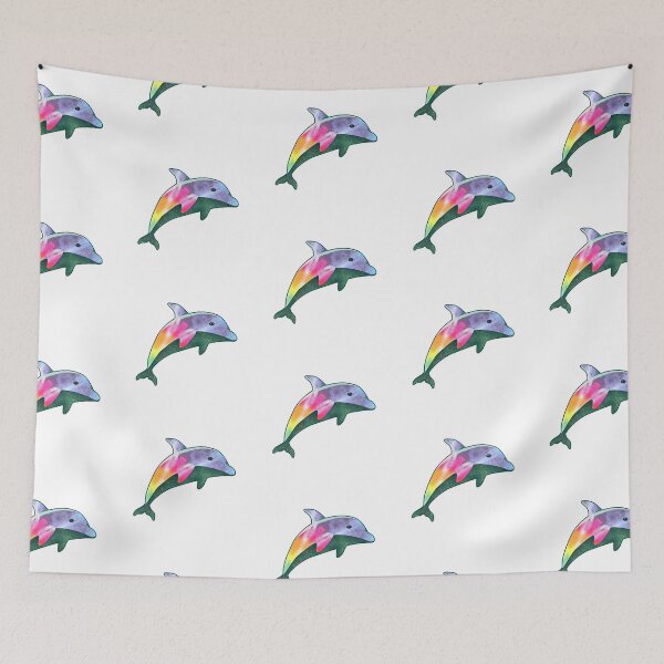 Item preview, Tie Dye Dolphin  designed and sold by Studio Bako.